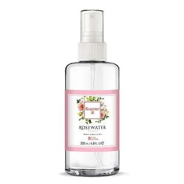 Rosense Glass Bottle Rosewater Hydrating Facial Toner/Rose Water Face Mist 6.8 Oz