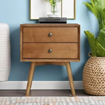 Walker Edison Mid Century Modern Nightstand Stylish Storage