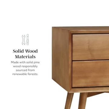 Walker Edison Mid Century Modern Nightstand Stylish Storage