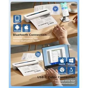 Compact Inkless Portable Printer for Travel and Office