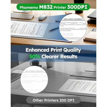 Compact Inkless Portable Printer for Travel and Office