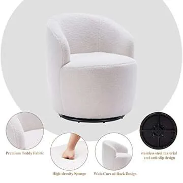 Laverntard Swivel Barrel Chair for Cozy Living Spaces