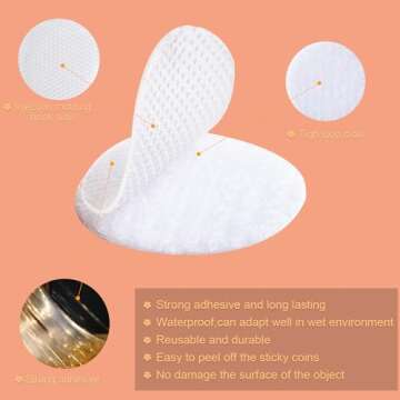 BOOMIBOO 960pcs Self Adhesive Nylon Dots for All Uses
