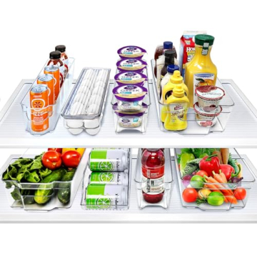Sorbus Refrigerator Organizer Set - BPA-Free Storage Bins