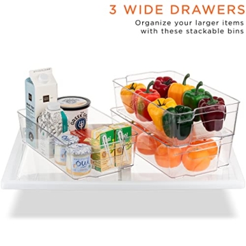 Sorbus Refrigerator Organizer Set - BPA-Free Storage Bins