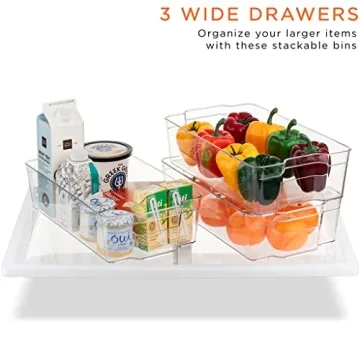 Sorbus Refrigerator Organizer Set - BPA-Free Storage Bins