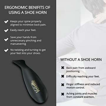 Durable Velette Metal Shoe Horns - Perfect for Travel and Home