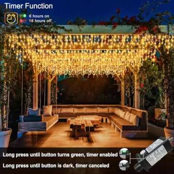 Christmas Lights Outdoor, 33ft 400 LED Warm White Icicle Lights for Outside House, Plug in Connectable Twinkle Tree Lights 8 Modes Timer Waterproof for Patio Window Party Indoor Holiday Decorations