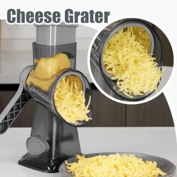 Rotary Cheese Grater with 3 Changeable Blades