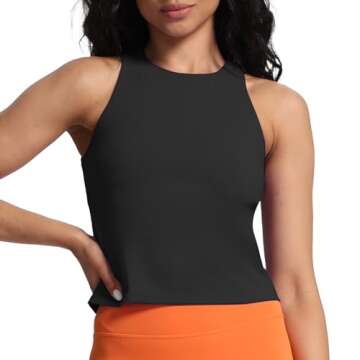 Aoxjox Women’s Longline Sports Tank - Comfortable & Stylish Activewear