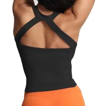 Aoxjox Women's Longline Crop Tank: Fitness Essential