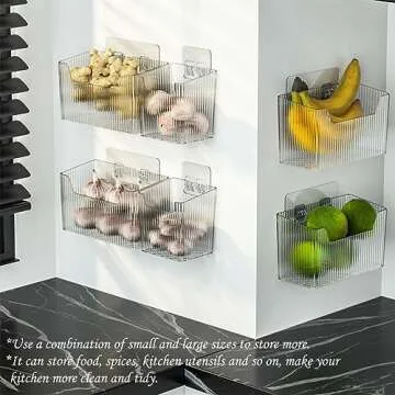 Durable Wall Mounted Organizer Bins Set of 2