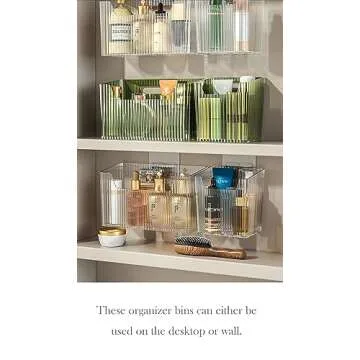Durable Wall Mounted Organizer Bins Set of 2