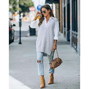 Stylish Viottiset Women's Oversized Knit Sweater Vest