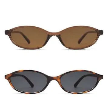 HERJOUR Retro Cat Eye Sunglasses for Women - UV Protection