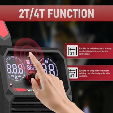 YESWELDER Plasma Cutter 65Amp Non-High Frequency Non-Touch Pilot Arc, Digital Display DC Inverter 110/220V Dual Voltage Blowback Plasma Cutting Machine CUT-65DS PRO