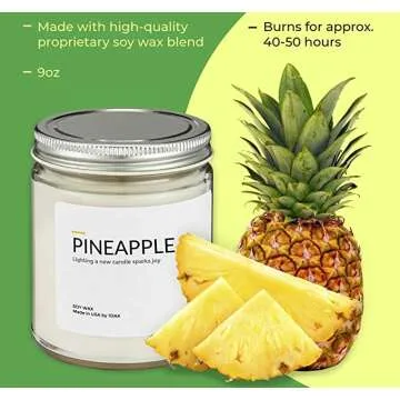 1OAK Pineapple Soy Scented Candles for Home