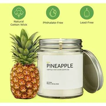 1OAK Pineapple Soy Scented Candles for Home