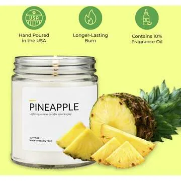 1OAK Pineapple Soy Scented Candles for Home