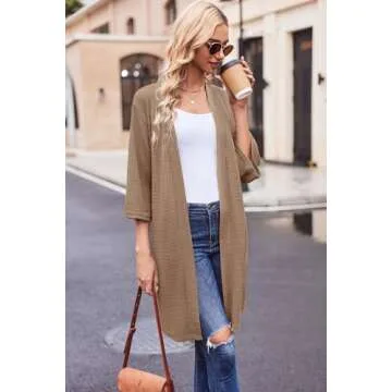 Ekouaer Women's Soft Lightweight Waffle Knit Robe