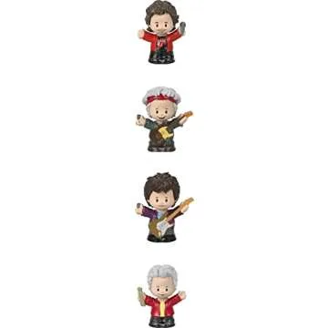 Little People Collector Rolling Stones Rock Band Special Edition Set for Adults & Fans, 4 Figures in Display Package