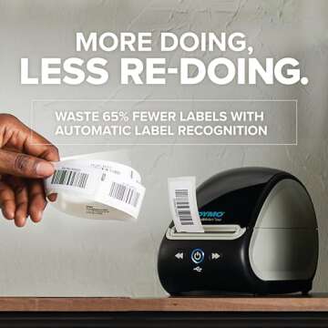 DYMO LabelWriter 550 Series Label Printer with Dymo-Branded Label Compatibility, Automatic Label Recognition, Low Waste, Optimized Direct Thermal Printing, and Plastic-Free Label Packaging