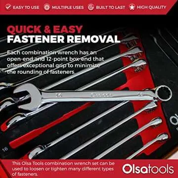 Olsa Tools 15 Pcs Metric Wrench Set - Reliable Performance
