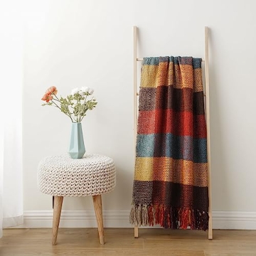 Stylish BATTILO HOME Fall Plaid Throw Blanket for Cozy Comfort