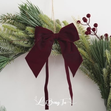 LiBongTa 12 PCS Burgundy Bows for Elegant Gift Wrapping
