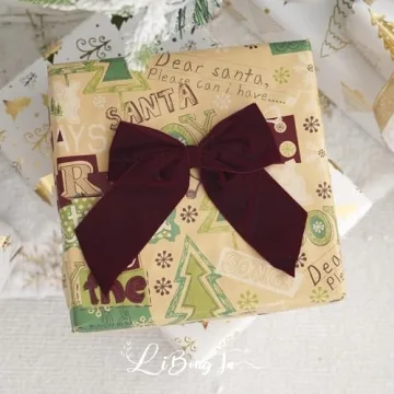 LiBongTa 12 PCS Burgundy Bows for Elegant Gift Wrapping