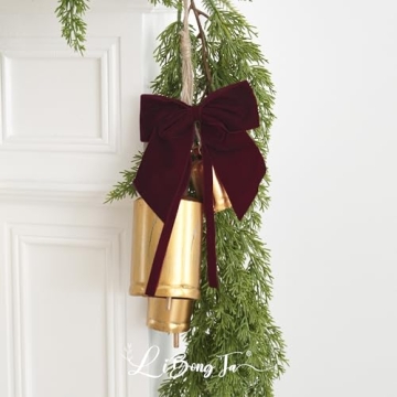 LiBongTa 12 PCS Burgundy Bows for Elegant Gift Wrapping