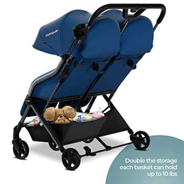 Mompush Lithe Double Ultralight Stroller for Easy Family Travel