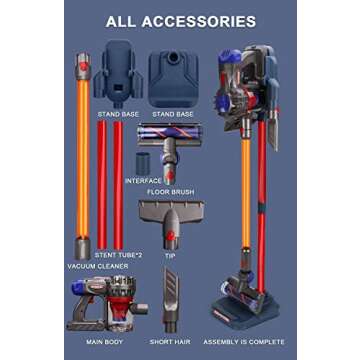 MEIJIABA Toy Vacuum for Toddlers 3, Kids Vacuum Cleaner Set That Really Works Working, Baby Play Vacuumm-Cordless Real Suction, Housekeeping Keeping Girl Boys