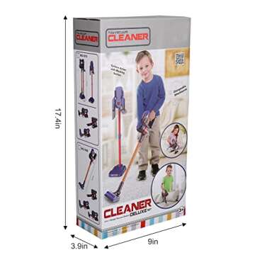 MEIJIABA Toy Vacuum for Toddlers 3, Kids Vacuum Cleaner Set That Really Works Working, Baby Play Vacuumm-Cordless Real Suction, Housekeeping Keeping Girl Boys