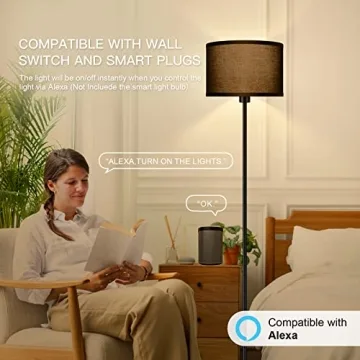 AUQUEE Modern Floor Lamp for Living Room & Bedroom