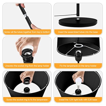 AUQUEE Modern Floor Lamp for Living Room & Bedroom