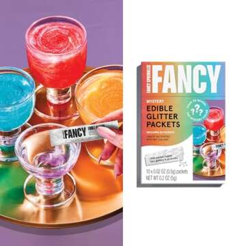 Fancy Sprinkles Edible Glitter Packets for Sparkling Drinks