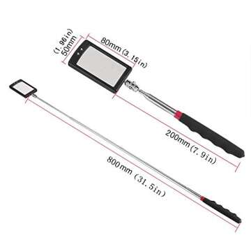 Premium Telescopic Inspection Mirror - Perfect for Mechanics & Diabetic Foot Checks