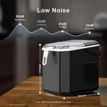 Compact Portable Ice Maker - Fast & Self-Cleaning