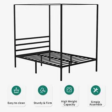 Elegant YITAHOME Canopy Bed Frame for Comfort and Style