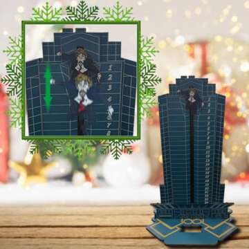 Die Hard Advent Calendar 2024,Nakatomi Plaza Advent Calendar,Christmas Countdown Calendar Gifts for kids Adults,24 Days Tabletop Wooden Christmas Ornament Diehard Advent Calendar