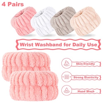 8 Pcs Spa Wrist Washband Set - Stay Dry & Stylish