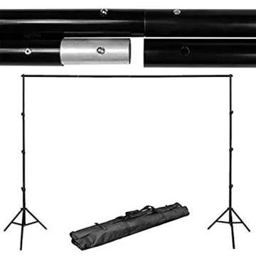 LimoStudio Large & Heavy Duty 10 x 9.8 feet Sturdy Backdrop Stand for Background Screen, Extra Height Large Backdrop Support System with Carry Bag, AGG1112