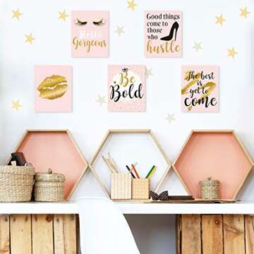 9 Pcs Inspirational Wall Art for Women - Chic Home Decor