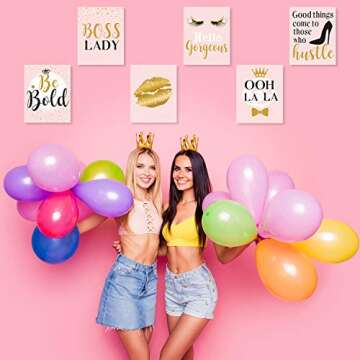 9 Pcs Inspirational Wall Art for Women - Chic Home Decor