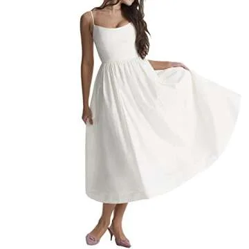 Doloame Women's Sexy Backless Midi Dress for Effortless Style