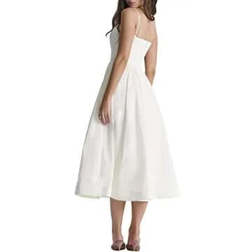 Doloame Women's Sexy Backless Midi Dress for Effortless Style