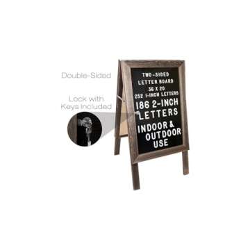 Excello Large A-Frame Letter Board for Business & Events