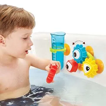 Yookidoo Baby Bath Toy - Spin 'N' Sort Water Gear - Childrens Sensory Water Wheel Set That Attaches ...