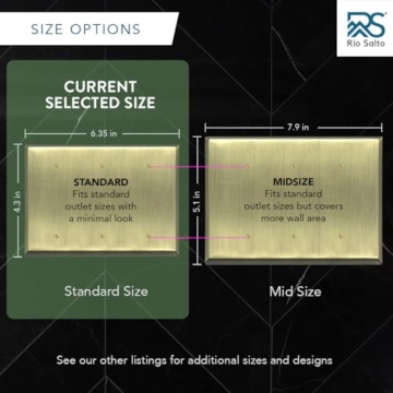 Rio Salto Antique Brass Triple Toggle Light Switch Plate